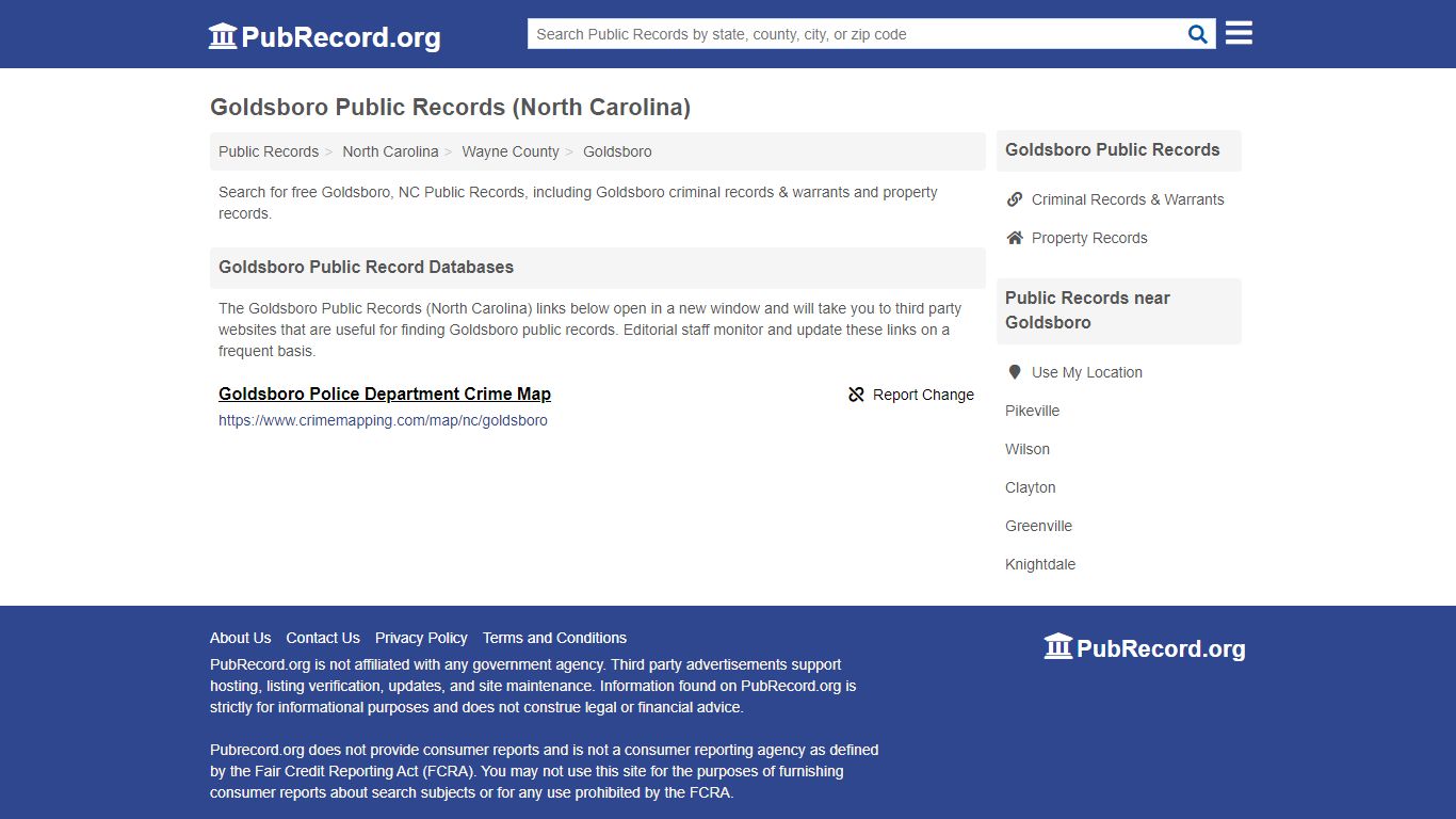 Free Goldsboro Public Records (North Carolina Public Records)